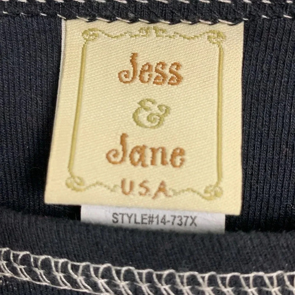 Jess & Jane 100% cotton, black w red & taupe 3/4 sleeve T-shirt w Love vibe - Picture 5 of 7